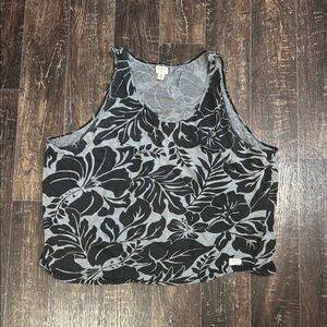 Ralph Lauren Denim and Supply Floral Black and Gray Women's Top - XL